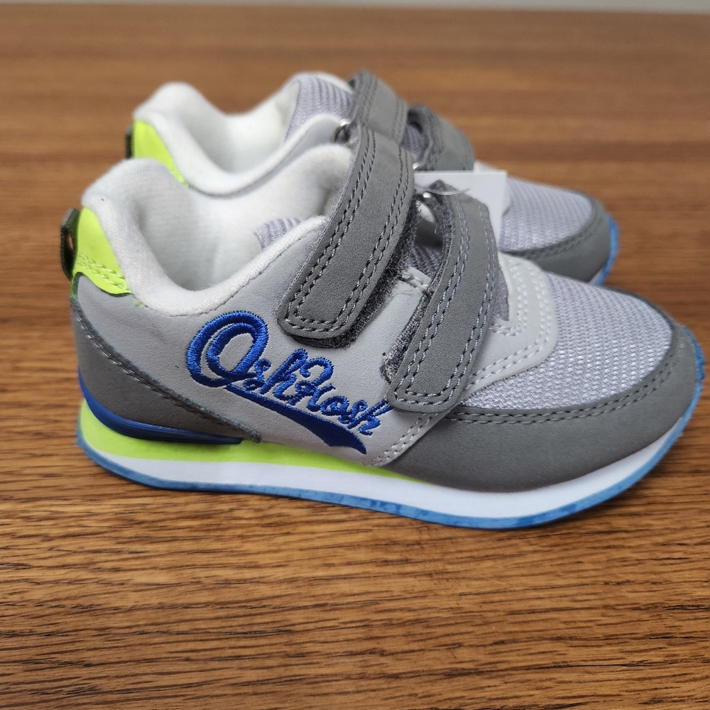 NWT OshKosh Thunder 4 Sneaker in Grey Neon Toddler Size 8